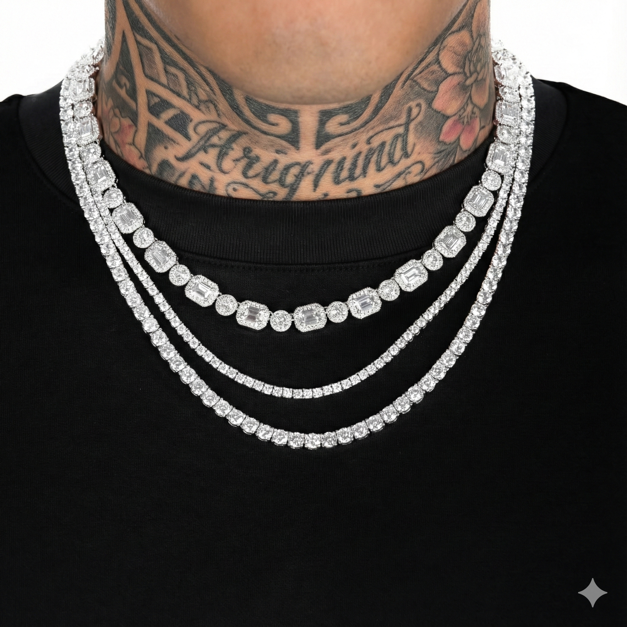 Layered Moissanite Chains